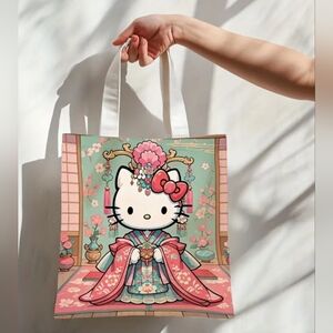Hello Kitty Elegant Kimono Tote - Pink and Green